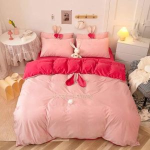 Bộ chăn ga và gối nỉ nhung tai thỏ cao cấp chất liệu êm mịn đủ màu đủ kích thước siêu hot 2021