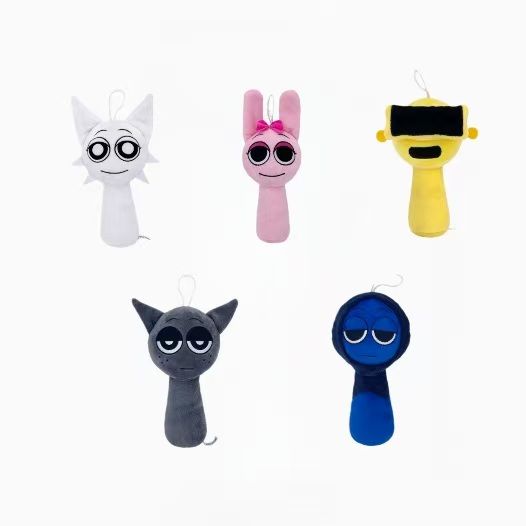 Pinki & Gray Beatboxer Plush Toy Stuffed Game Character Doll_voghion.com
