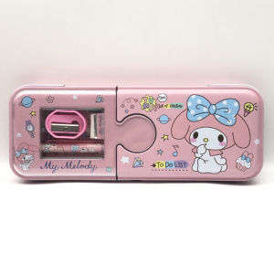 Murah Banget - Kotak Pensil Sanrio Bening 2 Tingkat / Kotak Pensil Sanrio / Kotak Pensil Magnet / Kotak Pensil Anak / Kotak Pensil