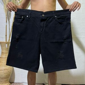 CELANA JEANS SOBEK PENDEK PRIA JUMBO OVERSIZE CELANA PENDEK DENIM BIG SIZE