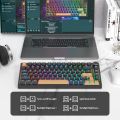 400PRO 75% Wireless Creamy Mechanical Keyboard Black, Gasket Hot Swappable RGB Gaming Keyboard, Bluetooth/2.4GHz/USB-C Thocky Keyboard with Pre-lubed Cream Grey Switches (82 Black). 