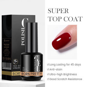 BORN PRETTY 15ML 6 IN 1 Nail Glue Gel for Acrylic Nails Soak off Base Gel Top Coat UV Extension Nail UV Gel False Nail Tips Gel