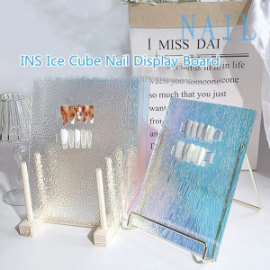 EXCES Girls Aurora Acrylic  Props Tools Nail Showing Stand Nail Practice Tools Transparent Display Board Background card