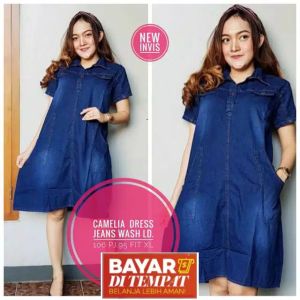 Dress Jeans Wanita - Camelia Jeans Washed - Pakaian Wanita Dress Jeans Terbaru