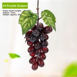 INNICE Simulation Artificial Grapes Bunches Green Grass Decorative Fake Grape Bundles  Realistic Fake Fruits Decorations Table Decoration