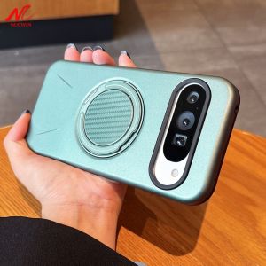 360° Magnetic Bracket Phone Case For Google Pixel 10 9 Pro XL 10A 10 ProXL For Magsafe Stand Holder PC TPU Hybrid Armor Cover