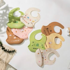 Yếm ăn dặm cho bé Mum Bébe / Coco Bear 100% Silicon có máng hứng siêu mềm cho bé