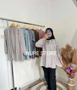 BAJU TUNIK CANTIKA BAHAN POLO LINEN WANITA KEKINIAN TERBARU