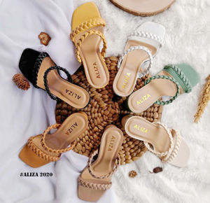 ALIZA-SEPATU SANDAL HAK TAHU 5CM MOTIF KEPANG TERLARIS/SANDAL PESTA TERBARU