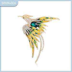 【SHANGZE4】 Elegant Multicolor Phoenix Brooch For Women Men Exquisite Rhinestone Beauty Flying Bird Brooch Fashion Jewelry Accessories Gifts