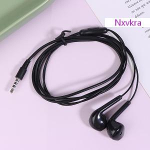 Nxvkra U19 Smooth Surface Wired Earphones Super Bass 3.5mm Headphones With Built-in Mic Hands Noise Canceling Earbuds Music Headset