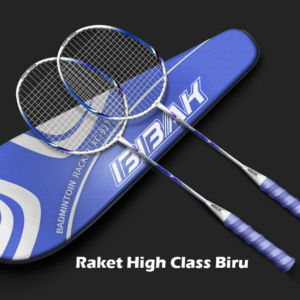 Raket Carbon/Badminton Racket GR 520 Silver Termasuk Senar Plus Cover