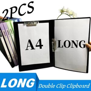 2Pcs Clipboard Long Folder File Organizer Document Organizer Long Folder Double Clip Board 35.5X24CM