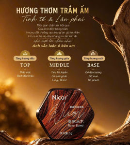SÁP THƠM NICOR ROYAL EBONY COMBO 2 HŨ 5G – NƯỚC HOA KHÔ DẠNG RẮN HƯƠNG GỖ TRẦM ẤM NHỎ GỌN