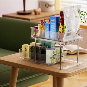 PET transparent shelves for household use stainless steel white kitchen and bathroom shelves cabinet drawer style sink for storage