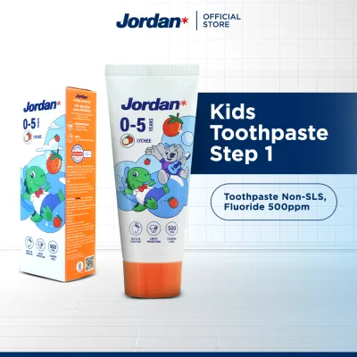Jordan Oral Care Kids Toothpaste Step 1 - Pasta Gigi Lychee Anak