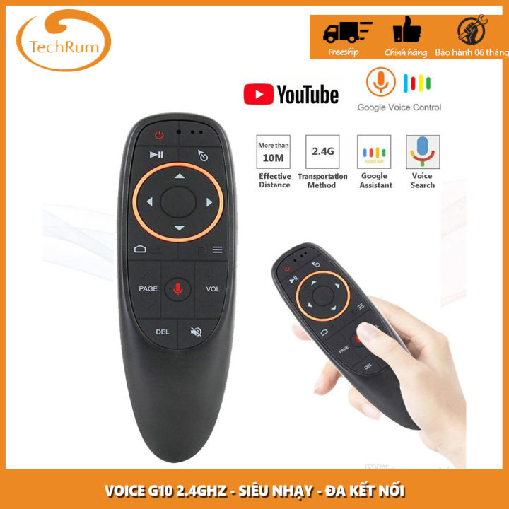 Điều Khiển Bluetooth, Điều Khiển Chuột Bay, Tìm Kiếm Giọng Nói Air Mouse Remote Voice G10S, 1 Nút Học Lệnh G10, G10s, Voice G10 2.4GHz