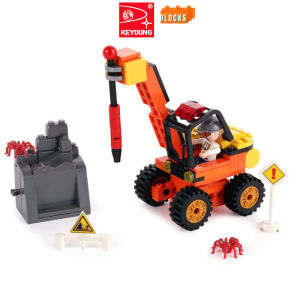 KEYIXING 144Pcs Mine Mining Jack Hammer Bricks (20179) Raion Educational Building Blocks