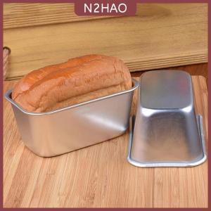 N2HAO 1 cái khuôn hộp vuông dụng cụ nướng bánh khuôn bánh mì phô mai chống dính bằng hợp kim nhôm Khuôn nướng bánh nhà bếp tự làm