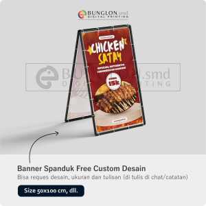 PRINT CETAK SPANDUK BANNER CHICKEN WARNA MERAH BISA CUSTOM