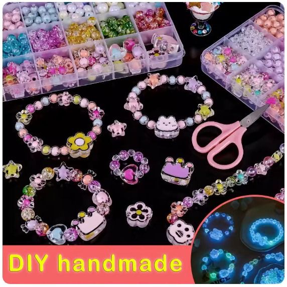Trẻ em sáng tạo DIY Handmade Beaded Đồ chơi&Phụ kiện Set 24 Lưới Đồ ...