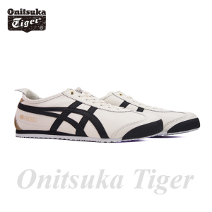 Original Tiger Shoes Classic White/black/gold Tail 66 Mens and Womens Leather Non-slip Wear Resistant Comfortable Fashion Casual Sneakers 1183B493-100