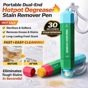 Waterless Emergency Stain Remover Pen Portable Oil Remover Stick Stain Treater Stick Instant Oil Spot Cleaner Double Head Design 双头即时去渍笔