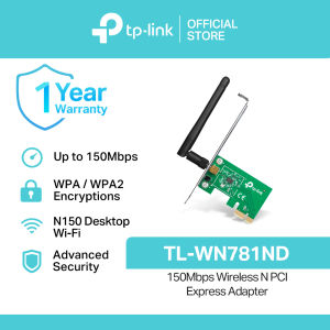 TP-Link Official Store | TL-WN781ND | 150Mbps WPA / WPA2 Encryptions Wireless N PCI Express WiFi Receiver PCIe Adapter Receiver Dongle for Laptop Desktop PC