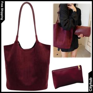 Faux Suede Women Crossbody Bag with Spacious Interior for Work and Travel in Trendy Colors
