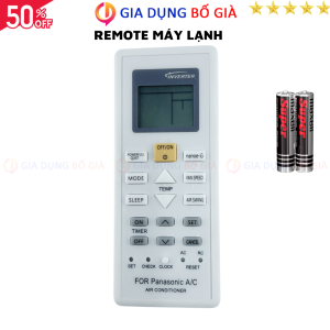 Điều khiển điều hòa Panasonic Mã 18 Inverter AIR CONDITIONER remote máy lạnh panasonic - Tặng kèm pin - GDBG