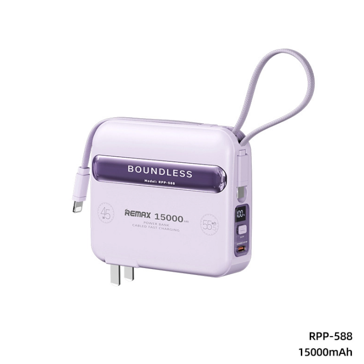 Cốc sạc nhanh kiêm pin dự phòng Remax RPP-588 All In One 15000mAh sạc ...