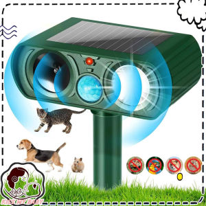 Solar Ultrasonic Animal Repellent Waterproof Cat Dog Outdoor Pest Repeller Chaser Motion Sensor
