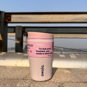 Owala SmoothSip Slider 12oz 20oz Insulated Stainless Steel Travel Tumbler Leak‑Proof Sliding Lid Coffee Mug BPA‑Free