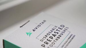 Avistar 40 Prepasted Toothbrushes Individually Wrapped - Single Use Pre Pasted Toothbrushes with Toothpaste Built in - Waterless Toothbrush for Travel Guests Hotel & Camping