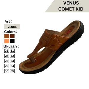 Sandal Kulit Premium Venus Comet Kid - Sandal Tergelincir Anak Laki-Laki Ukuran 26-35