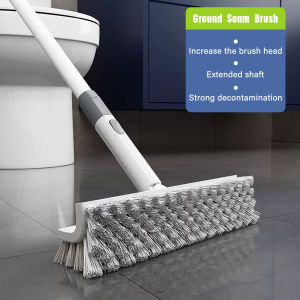 V-Shape Cleaning Brush Double-Sided Floor Cleaning Brush Long Handle Floor Brush 180° Rotating Shower Floor Brush Suitable for Floor Tile Tub Bathroom