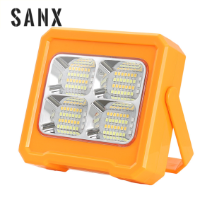 SANX Solar Work Light Portable Waterproof COB Solar Flood Light with Magnet Camping Lantern USB Rechargeable Work Light Spotlight Searchlight Lantern SOS Warning Light for Outdoor Camping