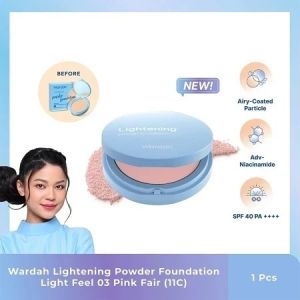 Wardah Lightening Powder Foundation Two Way Cake Light Feel TWC FULL SIZE & REFILL