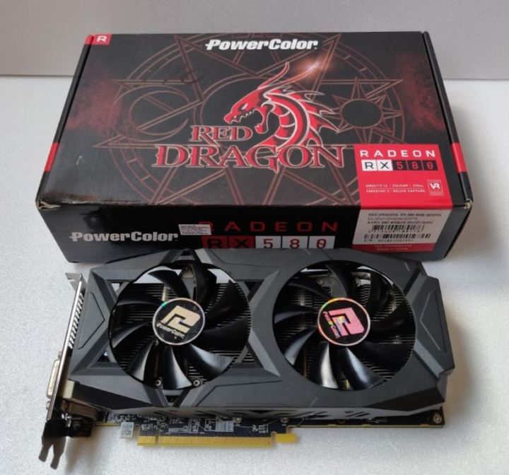 Pccolor Gpu Rx580 Card màn hình Powercolor RX 580 4gb Full Cổng | Lazada Việt Nam
