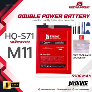 Baterai VIKING Double Power Samsung Galaxy M11 HQ-S71 SM-M115F M115 Batre Batrai Battery Original Ori Dual HP Handphone HQS71