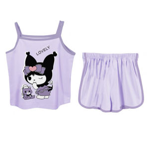 BOBOHO - SETELAN KAOS TANPA LENGAN CELANA PENDEK ANAK PEREMPUAN MUSIM PANAS / SETELAN MINI ANAK PEREMPUAN CASUAL