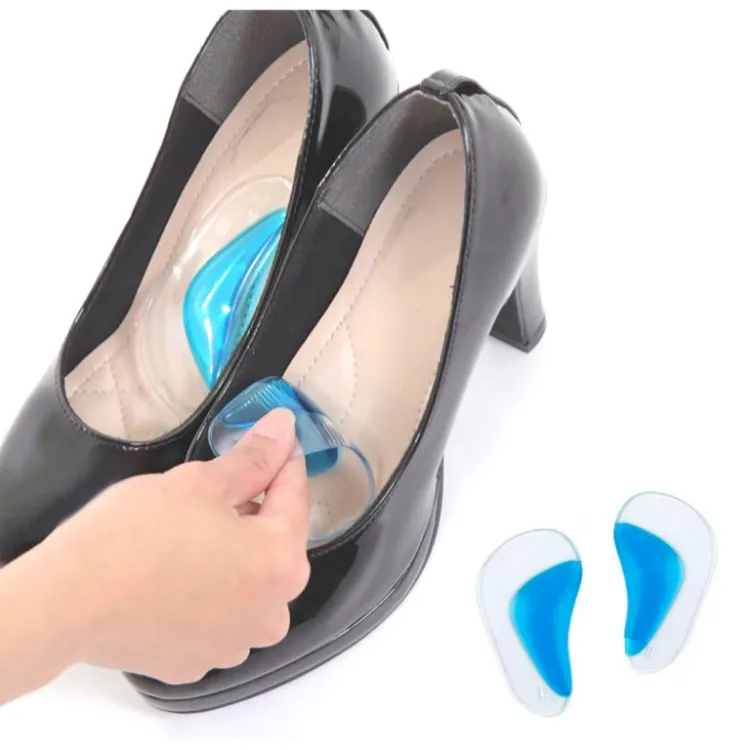 Sepasang Flat Foot Gel Insole Sepatu Ganjalan Wanita Terapi Kaki