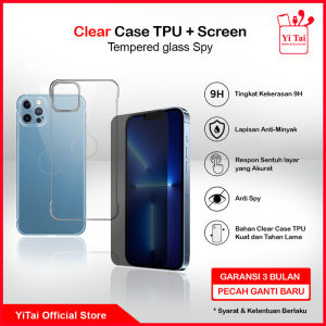 YITAI - Case + Tempered Glass Spy Full Layar For Iphone 12 12 Pro