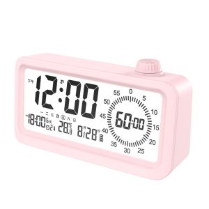 MKEB MALL Multifunctional Visual Digital Timer Silent Rechargeable Alarm Clock Time Manager Month Week Day Display Countdown Timer Student