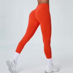 High-Waisted Peach Hip-Lifting Tight Seamless Yoga Pants Abdomen-Controlling Running Long Pants MS0156-A