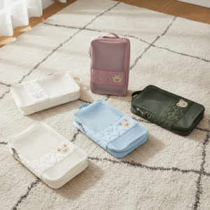 A STAR SHOP Separate Storage Baby Diaper Bag Cute Design Waterproof Travel Portable Bag Parenting Accessory Multiple Compartments Stroller Hanging Bag Baby Travel