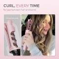 TYMO Automatic Rotating Curling Iron - TYMO CURLPRO Beach Waves 1 Inch Curling Wand, Portable Hair Curler, 500 Million Ionic, Dual Voltage & Lightweight for Travel, Ceramic Coating, Metallic Gray. 
