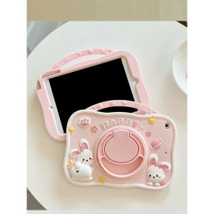 [SG Seller] Rotatable iPad and iPad Air Case Safe Soft Silicon Stand with cute Kids Cartoon design
