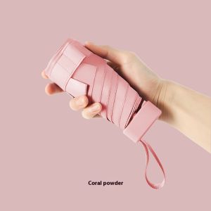 KS ร่มแคปซูลขนาดเล็กร่มร่มแบบพับร่มแดดออกและฝนตกอุปกรณ์ป้องกันแสงแดดคุณภาพสูง