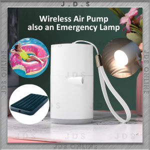 Mini Powerful Electric Air Pump Pool Mattress Rechargeable Battery Portable Inflator Pump LED SOS C18
